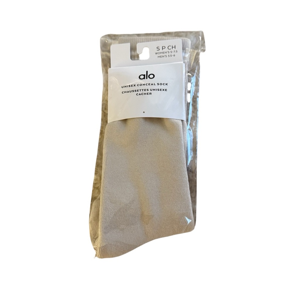 ALO Yoga Cream Ribbed Socks - Picture 3 of 5
